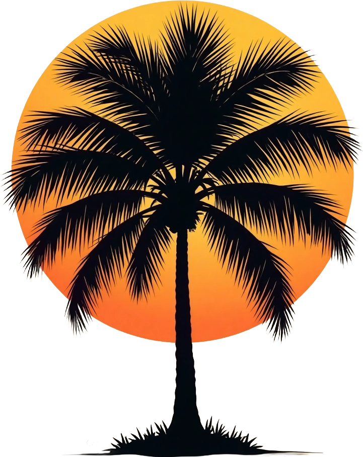 Palm Tree Silhouette at Sunset